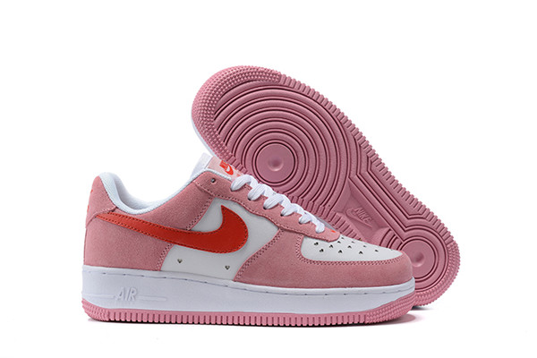 Women's Air Force 1 Low Top White/Pink Shoes 080 Women's Air Force 1 Low Top White/Pink Shoes 080